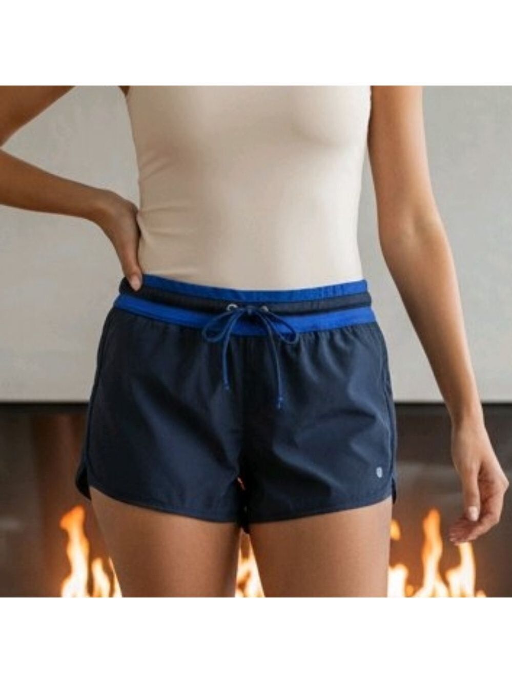 Free Country Gray Purple Shorts Large #SHO36